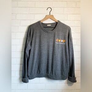 Wet Seal Soft Gray “Original Breakfast Club” 🥞🥓🍳Crewneck Sweater Top Jumper